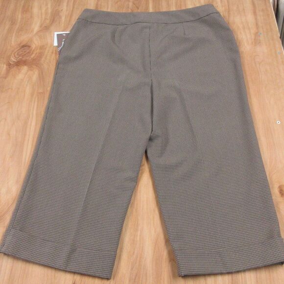 JH COLLECTIBLES Shades of Nature Dress Capris Sz 14 Brown Plaid Crop Skimmer NWT - Picture 11 of 16